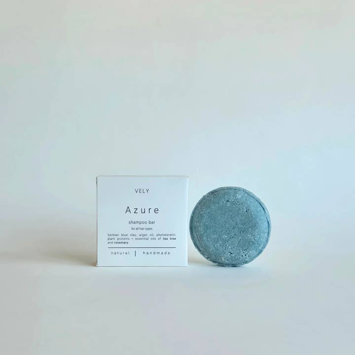 Vegan Solid Shampoo with Argan Oil and Rosemary "Azure"