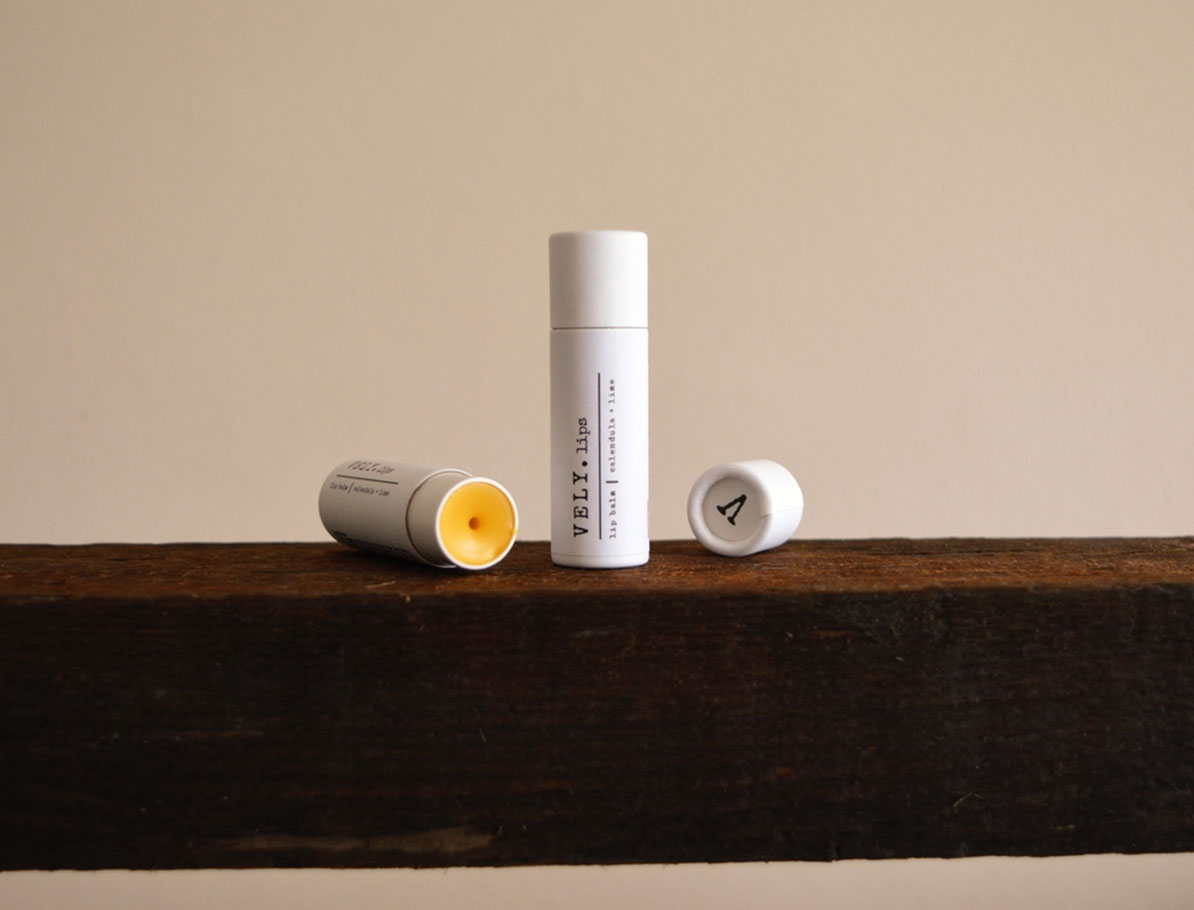 Natural Vegan Lip Balm with Calendula Extract and Lime