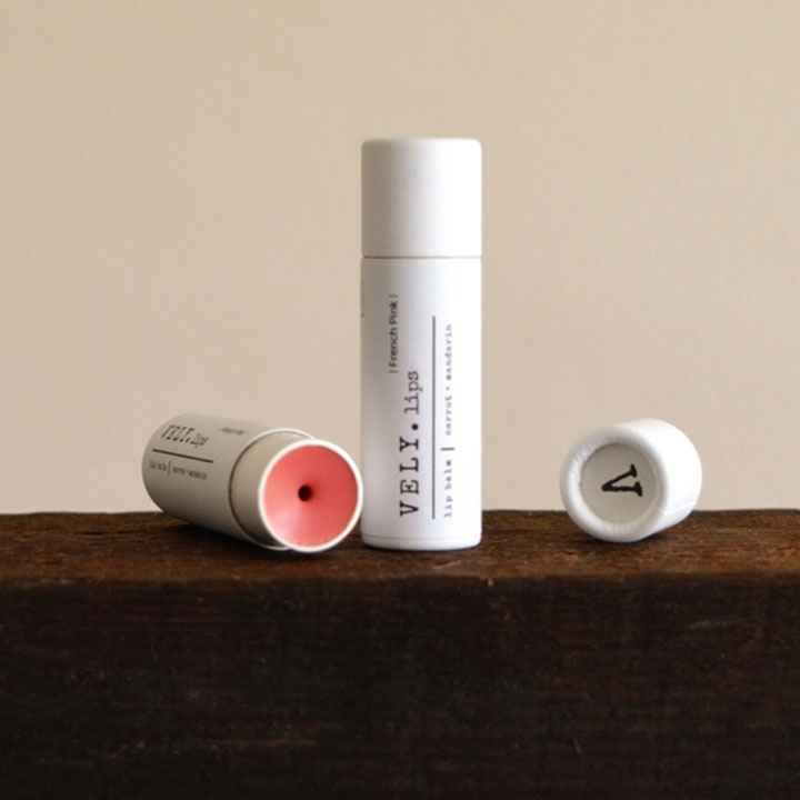 Natural Vegan Tinted Lip Balm "French Pink" with Carrot Oil